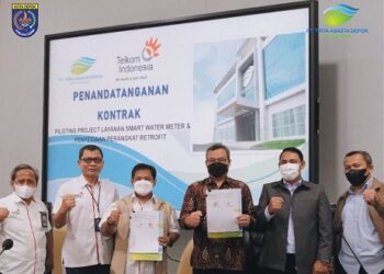 Kerjasama Dengan Telkom Indonesia, Tirta Asasta Depok Luncurkan Smart Water Meter